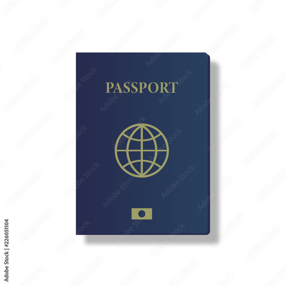 Passport document on a white background, vector Passport document on a white background, vector