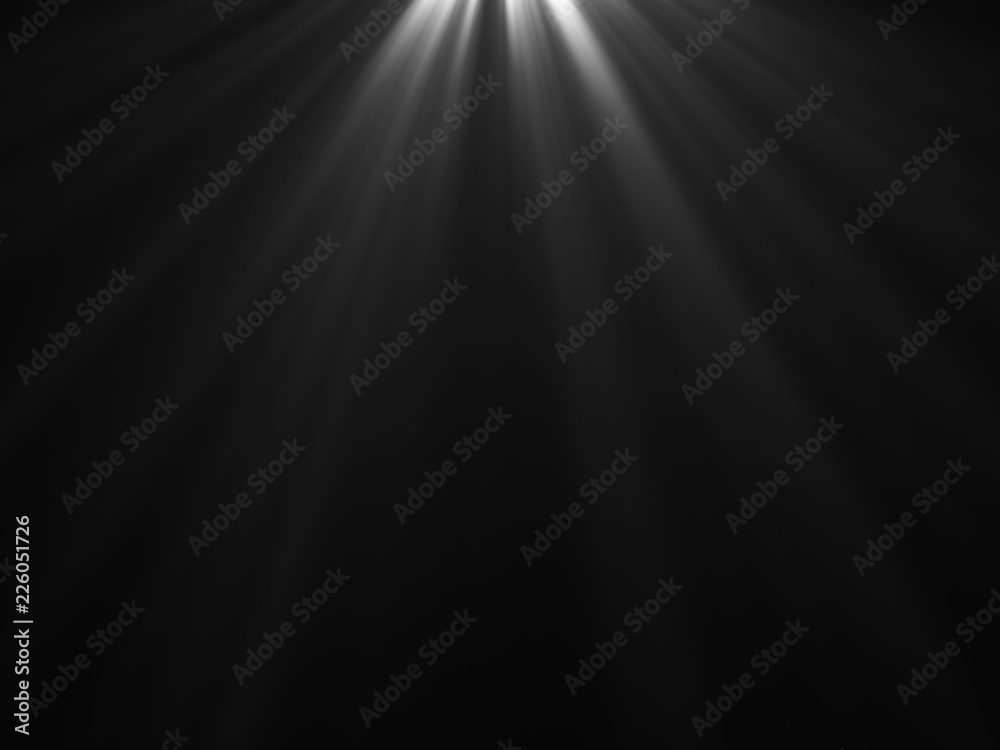 Foto de White Shine Lights on black background for overlay with