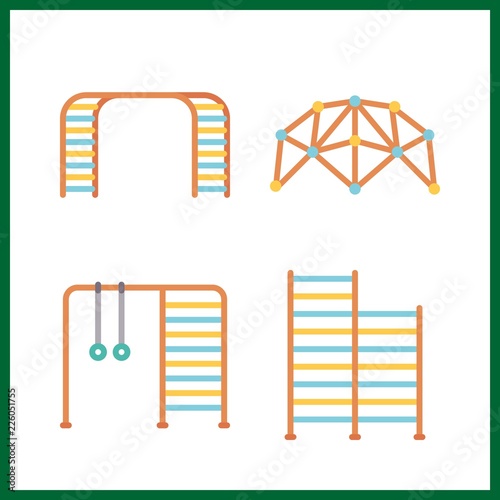4 damage icon. Vector illustration damage set. net climbers and net climber icons for damage works