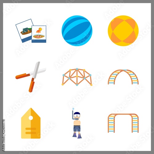 hobby icon. pruners and net climber vector icons in hobby set. Use this illustration for hobby works.