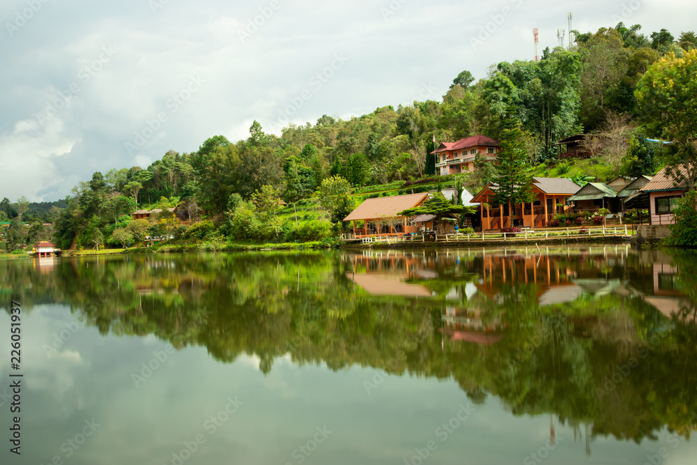 rukthai village the most favourite place for tourist visit at Mae Hong Son Province, north of Thailand.