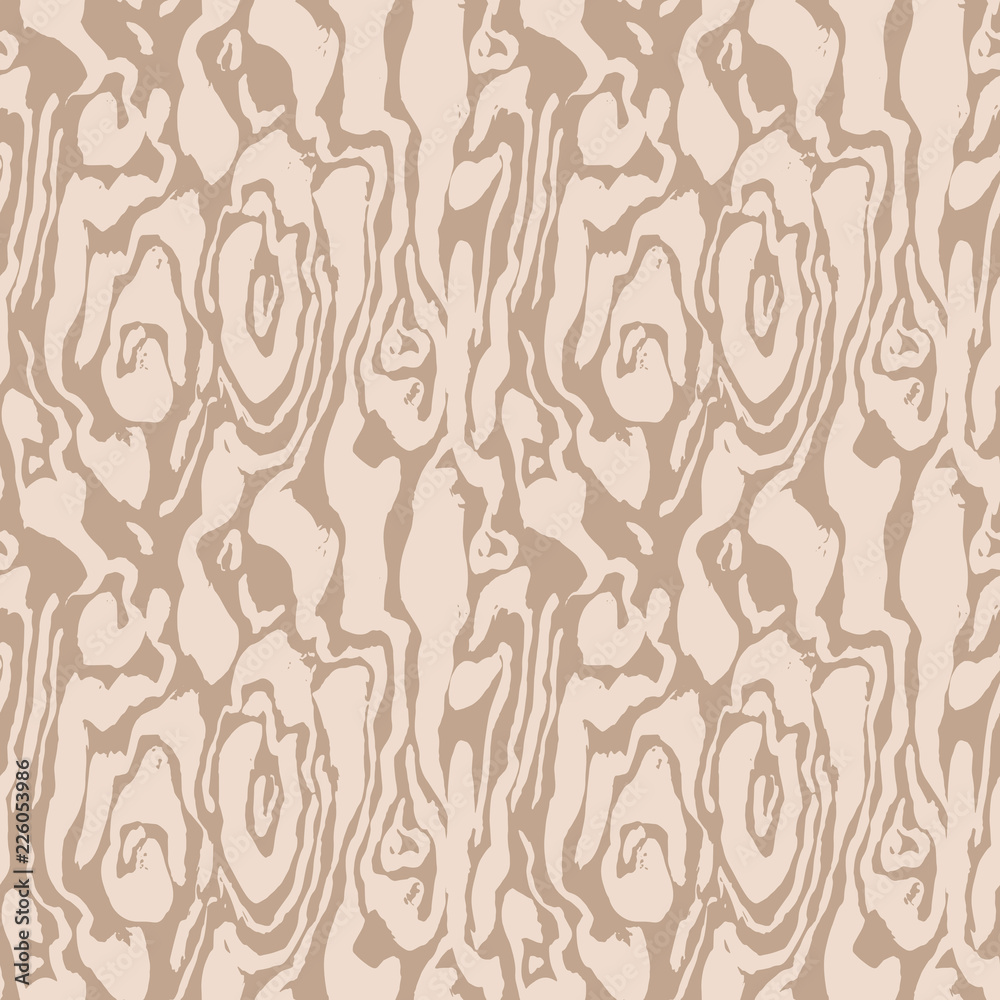 Brush painted freehand lines seamless pattern. Beige stripes grunge background. Vector illustration.