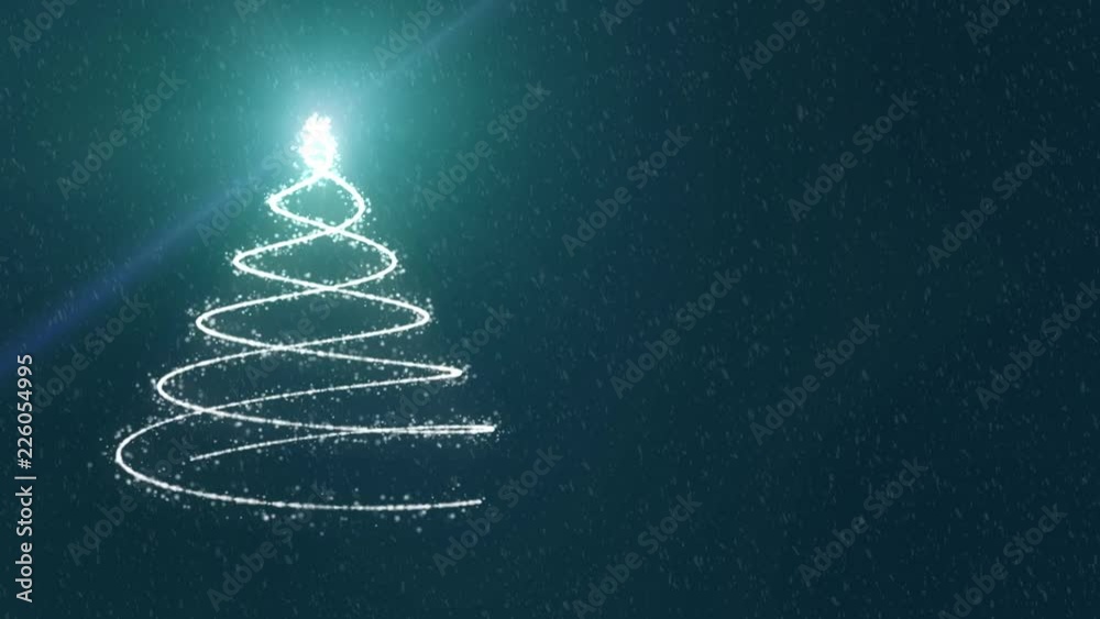 Christmas Tree Background - Merry Christmas blue