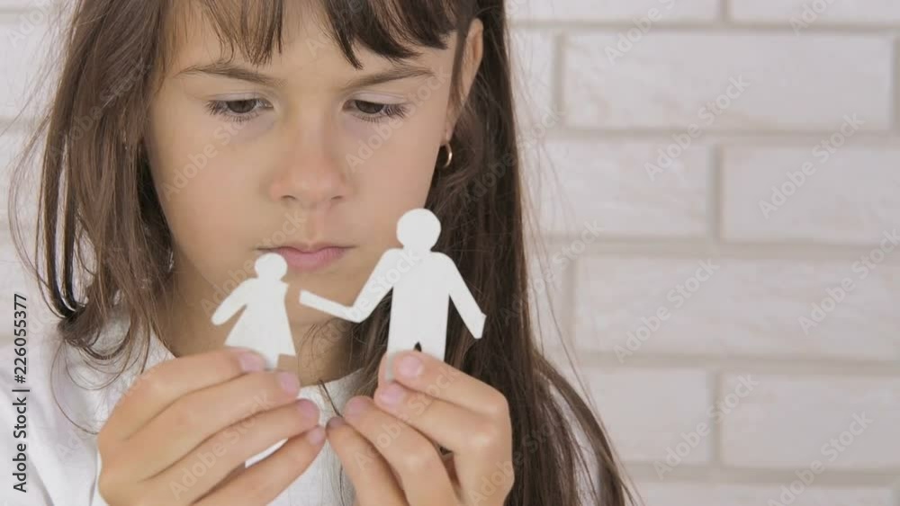 Domestic violence. Divorce. The child is experiencing a divorce of parents. Father left the family.