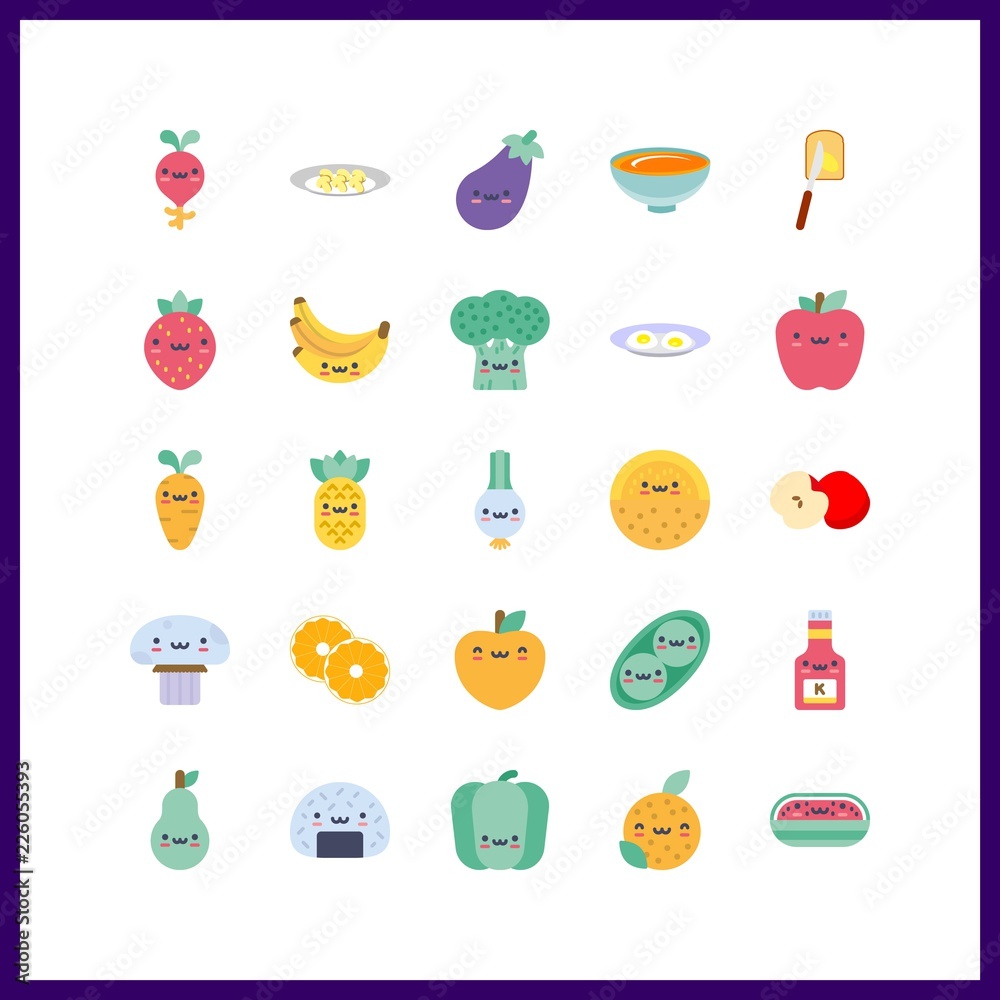 vegetarian icon. pear and peach vector icons in vegetarian set. Use this illustration for vegetarian works.