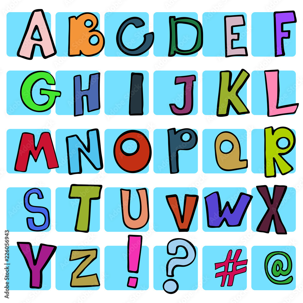 Set of alphabet