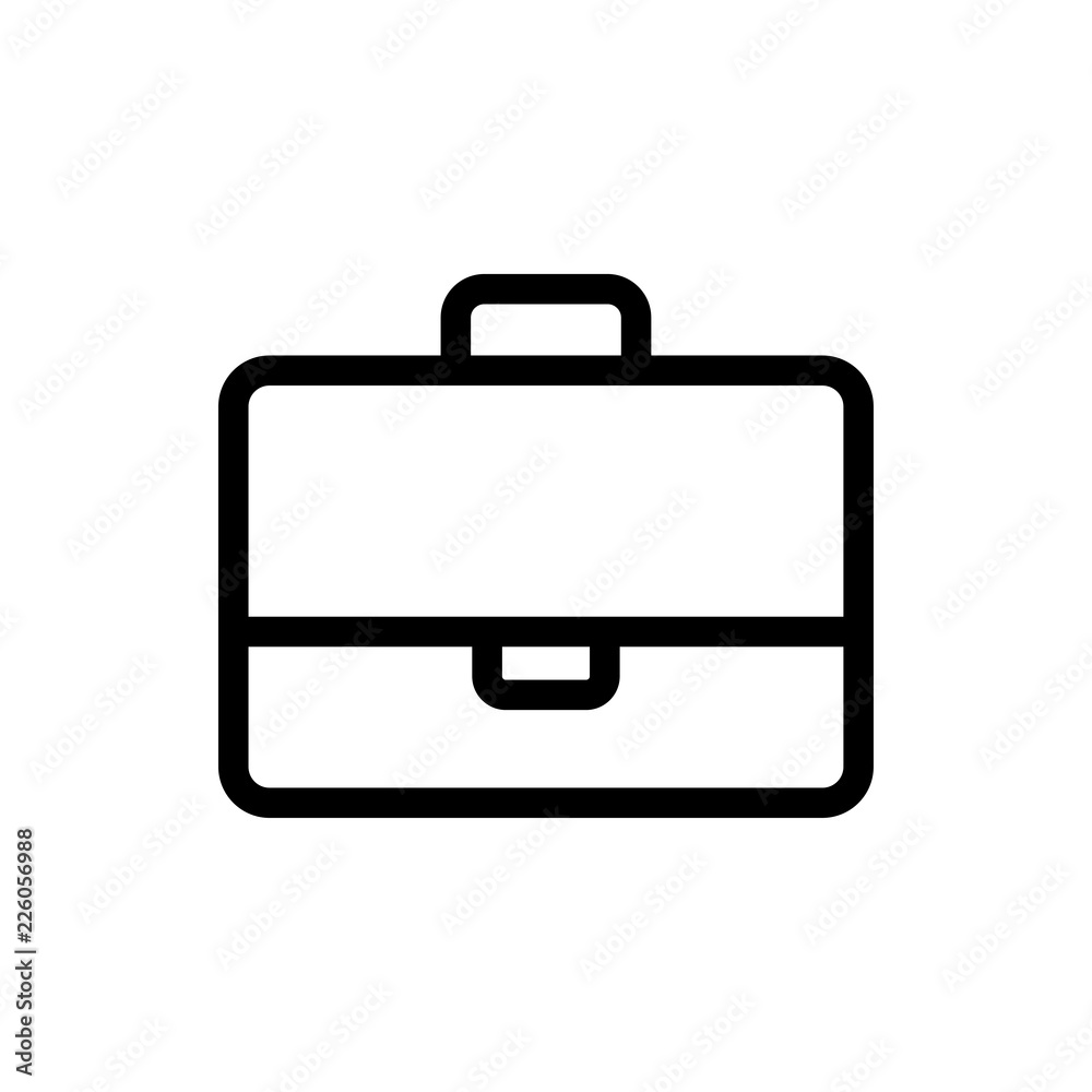 Briefcase vector icon, bag symbol. Simple illustration, flat design for web or mobile app Briefcase vector icon, bag symbol. Simple illustration, flat design for web or mobile app
