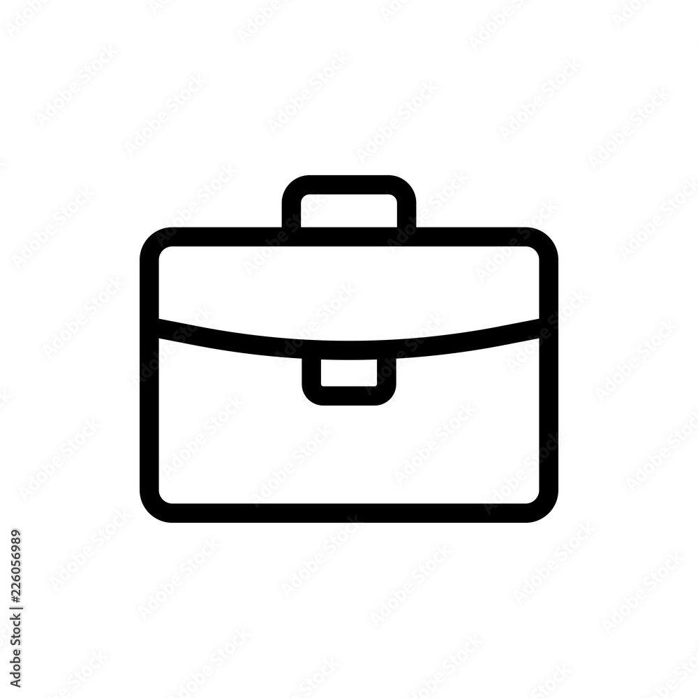 Briefcase vector icon, bag symbol. Simple illustration, flat design for web or mobile app Briefcase vector icon, bag symbol. Simple illustration, flat design for web or mobile app