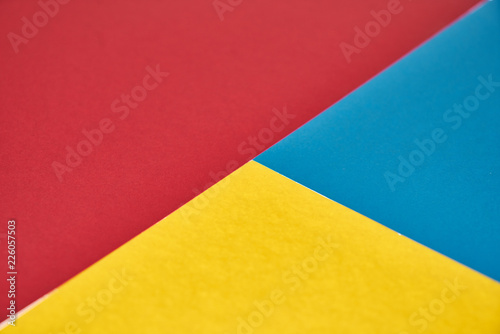 red, yellow and blue pastel paper color for background