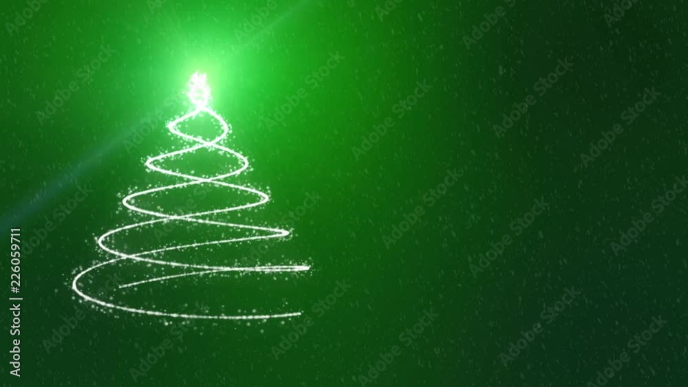 Christmas Tree Background - Merry Christmas green