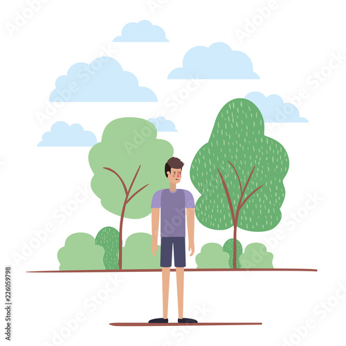 young man on the camp avatar character