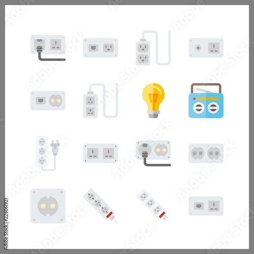 switch icon. turned off and radio vector icons in switch set. Use this illustration for switch works.