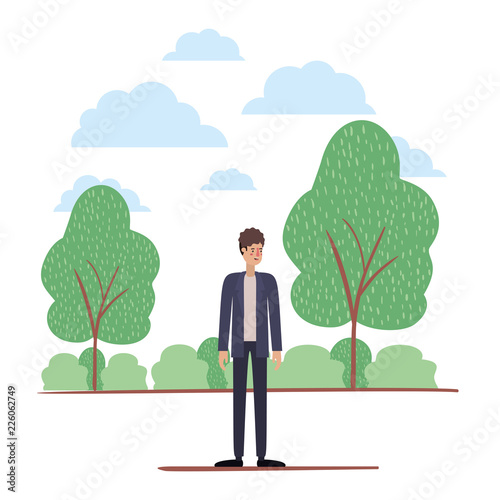 young man on the camp avatar character