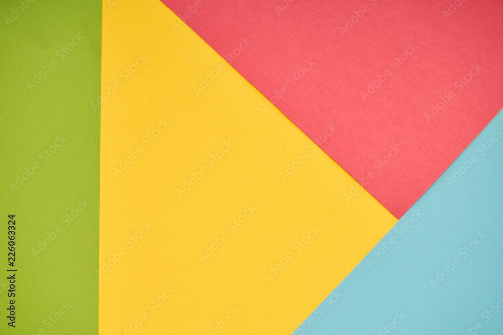 pink, yellow, green and blue pastel paper color for background