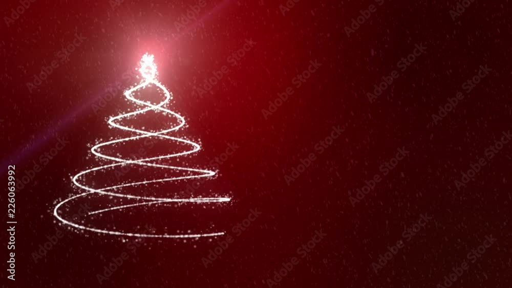 Christmas Tree Background - Merry Christmas red