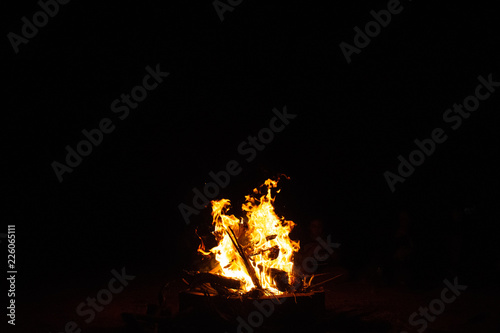 fire on black background