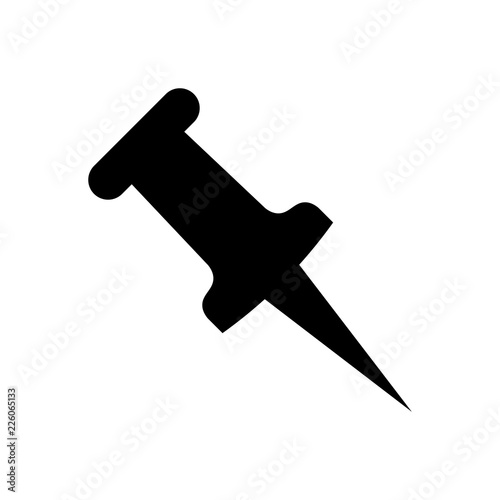 Push pin vector icon, Modern flat sign isolated on white background 
