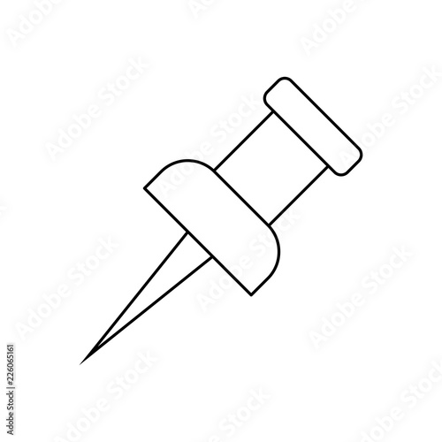 Push pin vector icon, Modern flat sign isolated on white background 