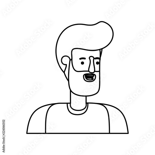 young man with beard avatar character