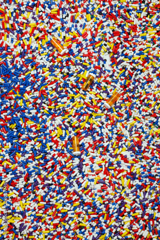 abstract colorful pill background