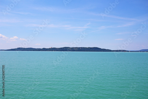 Balaton lake Hungary Europe Summer 2018 June view from boat.