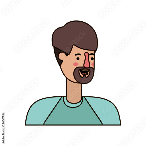 young man with beard avatar character