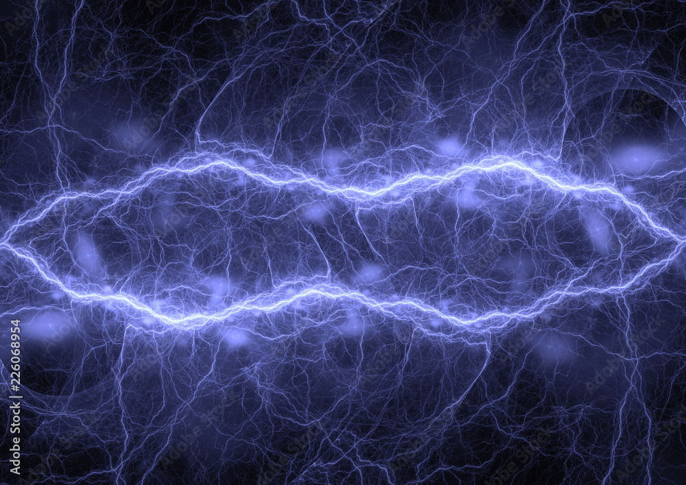 Blue lightning, abstract and power concept Blue lightning, abstract and power concept
