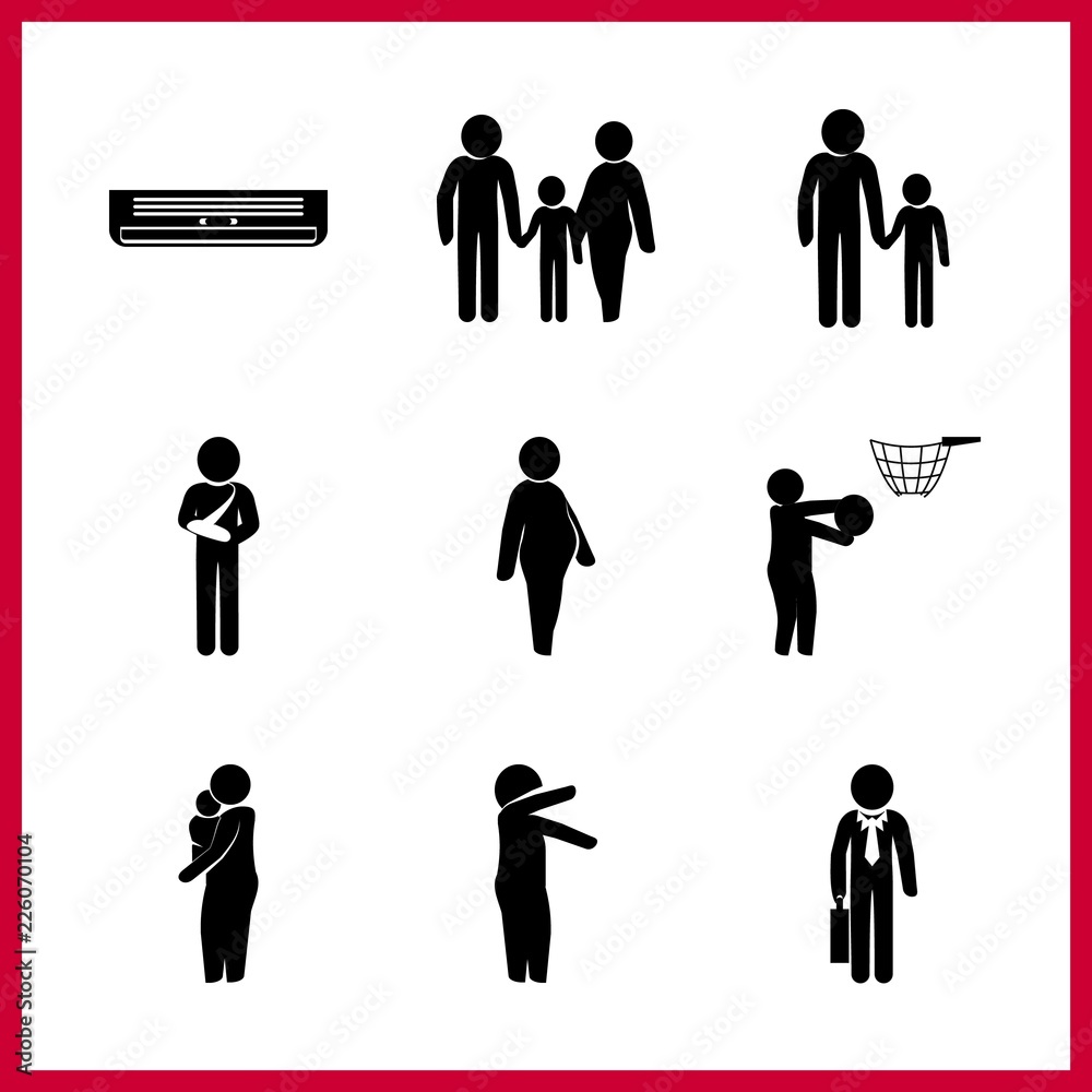 happy icons set. life, fun, split and worker graphic works happy icons set. life, fun, split and worker graphic works