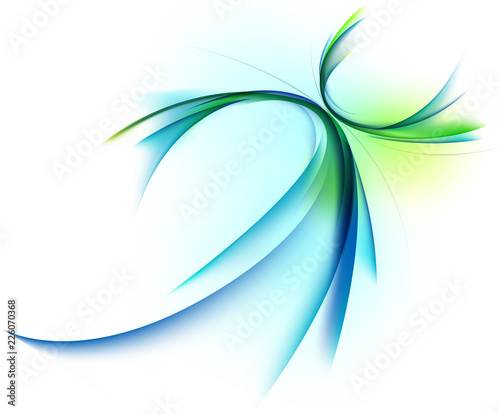 Curved shape on white background