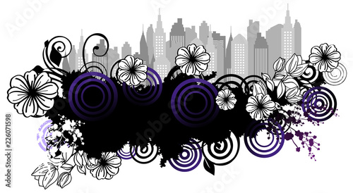 Building exterior with flora design