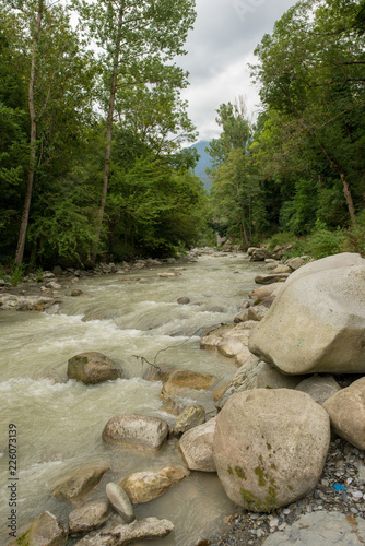 River in the valley of aran next to vielha photo