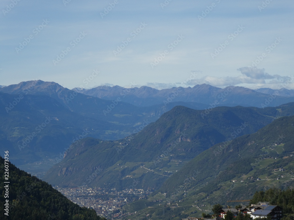 summit rock panorama landscape of the mountains in south tyol italy europe 
