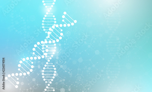 Abstract science wallpaper concept with a DNA molecules.vector illustration.
