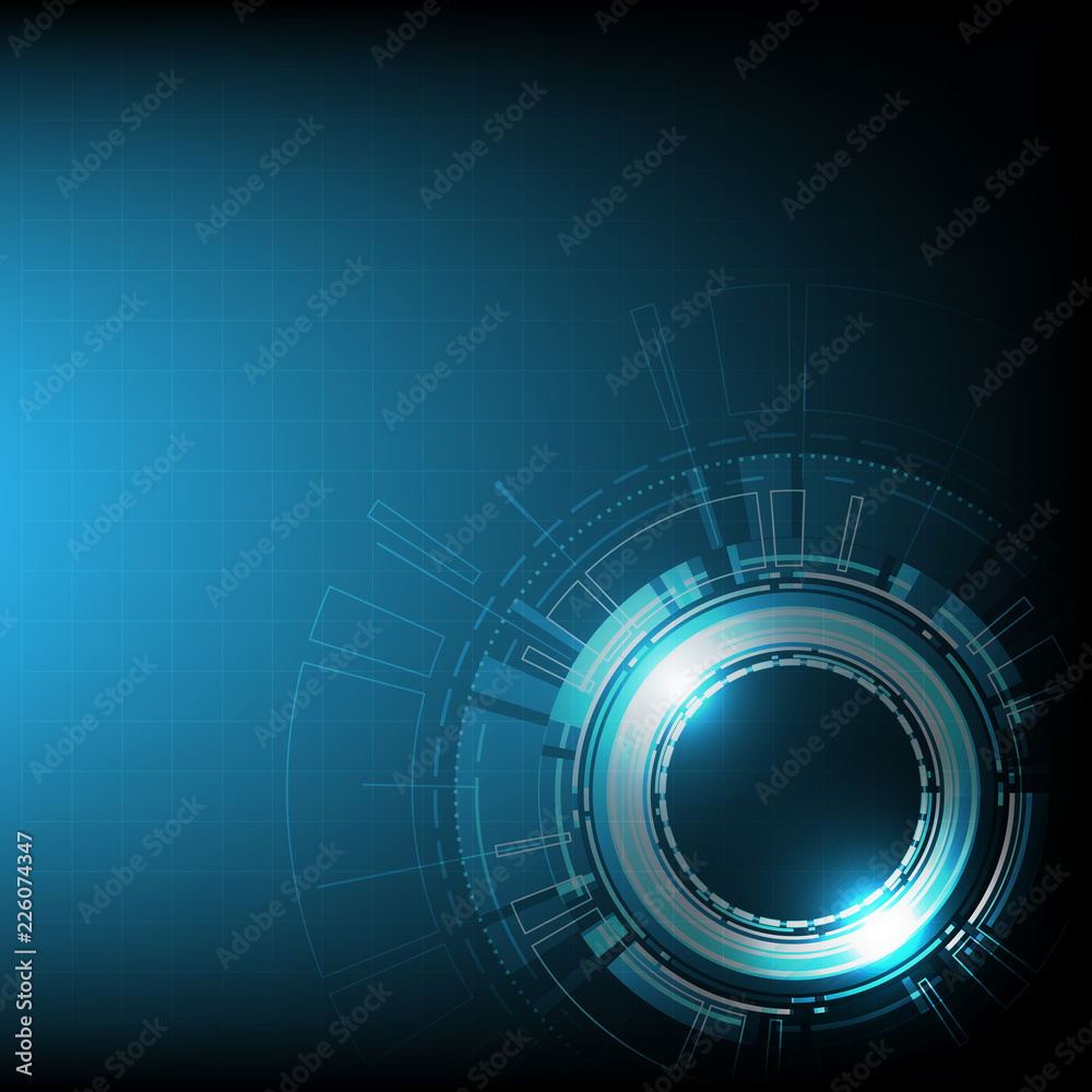 Abstract circle tech design  on technology background.vector illustration.
