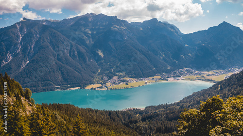 Fototapeta Naklejka Na Ścianę i Meble -  Beautiful alpine view at the Achensee - Pertisau - Tyrol - Austria