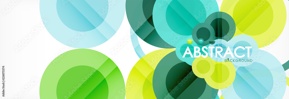 Overlapping circles design background Overlapping circles design background