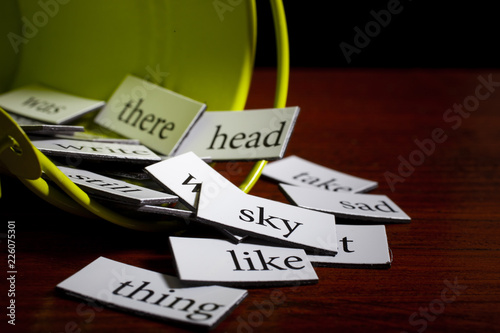 words in a bucket photo