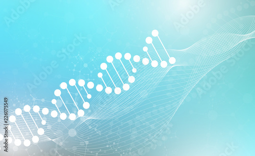 Abstract science wallpaper concept with a DNA molecules.vector illustration.