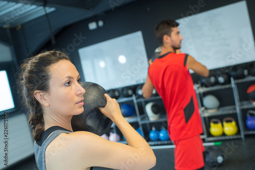 cheerful people training their body