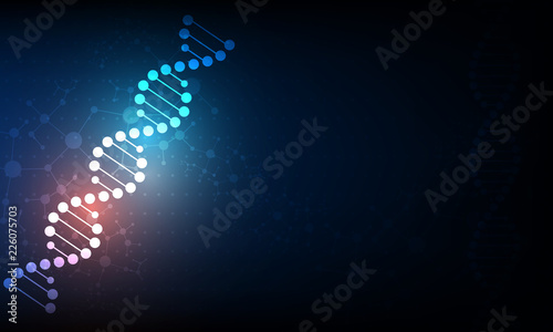 Abstract science wallpaper concept with a DNA molecules.vector illustration.