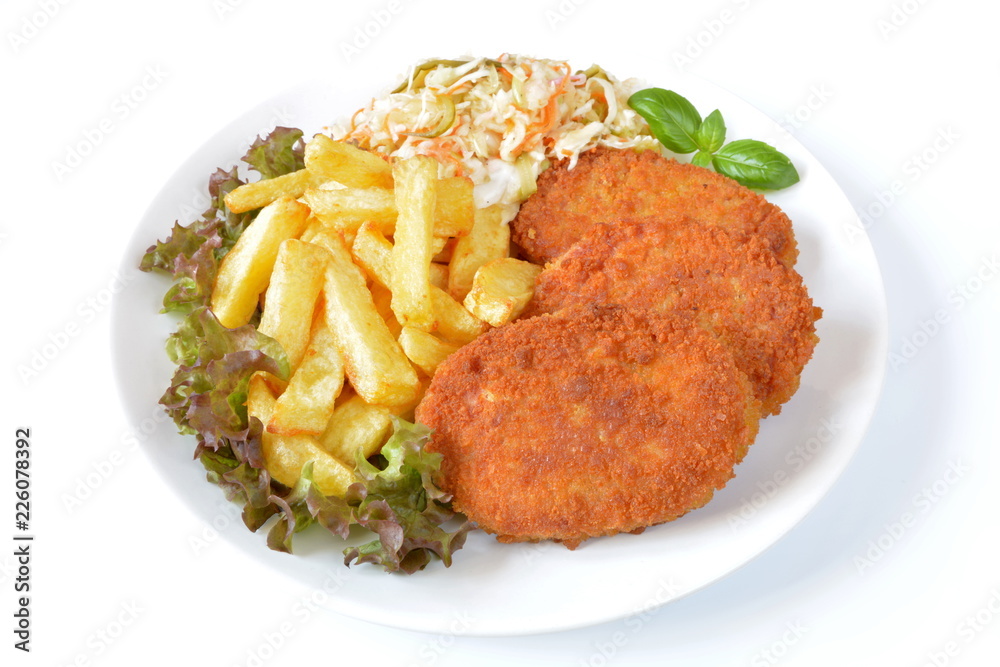 kotlet mielony z ziemniakami surówką i pomidorem kotlet mielony z ziemniakami surówką i pomidorem