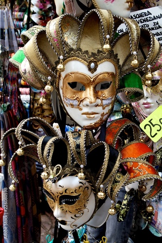 Carnaval masks on sale in Venice, Italy