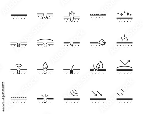 set of healthy skin care  icons, such as, mask,sun block, skin care,
