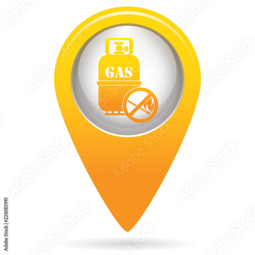 Camping gas bottle icon