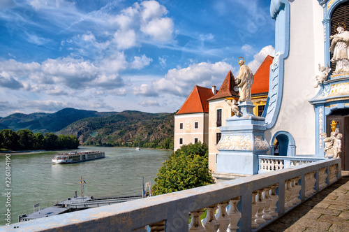 Blick vom Stift Dürnstein auf die Donau photo