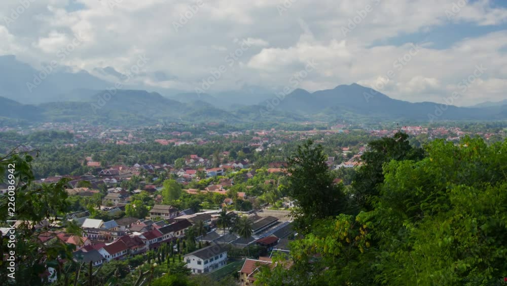 Luang Prabang city viewpoint timelapse Luang Prabang city viewpoint timelapse