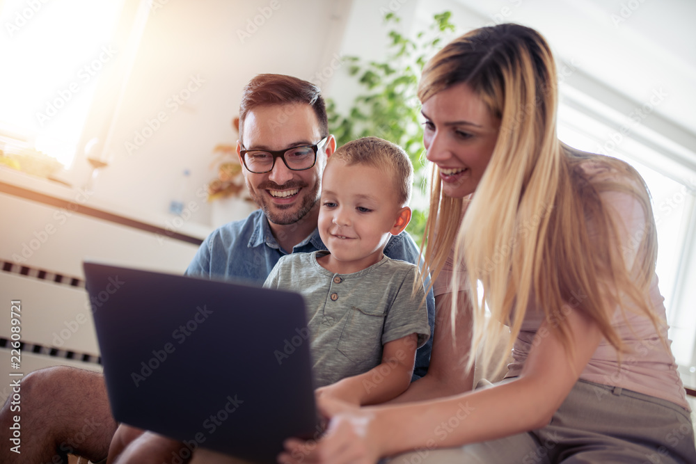 Happy family at home Happy family at home