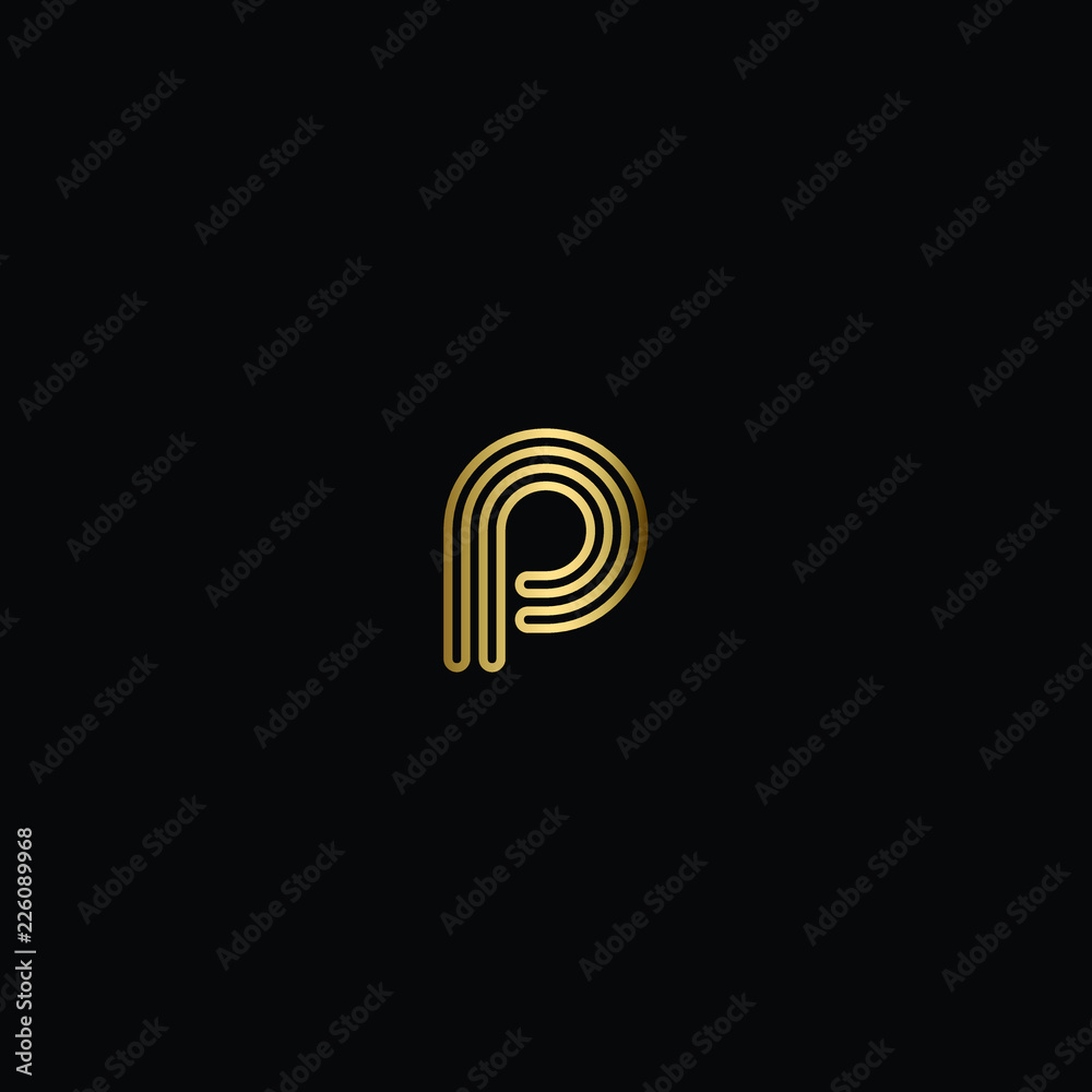 Creative Minimal Geometric Letter P Logo Design Creative Minimal Geometric Letter P Logo Design