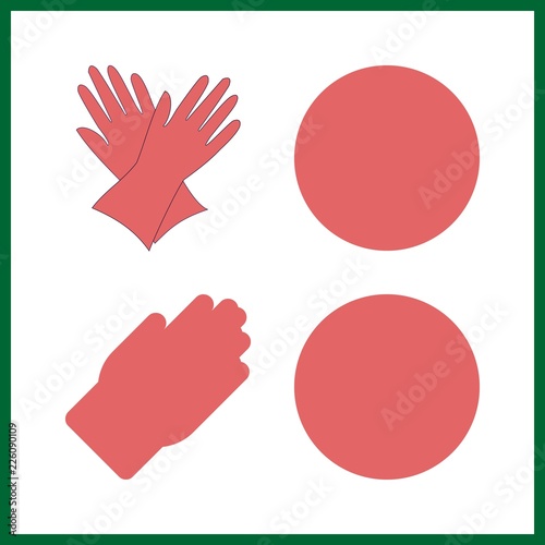 glove icon. surgeon and gloves vector icons in glove set. Use this illustration for glove works.
