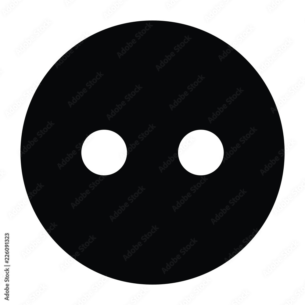 A black and white silhouette of a button A black and white silhouette of a button